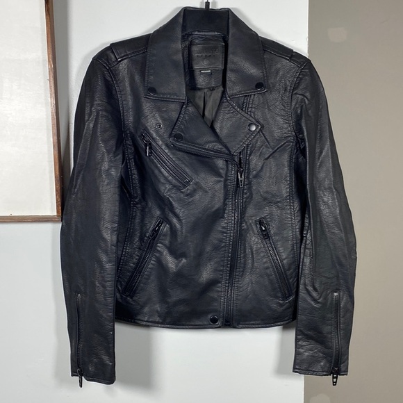 Blank NYC Black Vegan Leather Moto Jacket - Picture 3 of 12